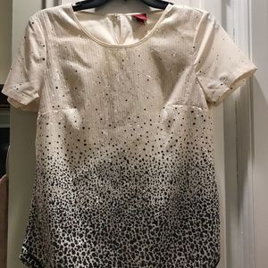 Merona Women's Black Dot Blouse Size Small